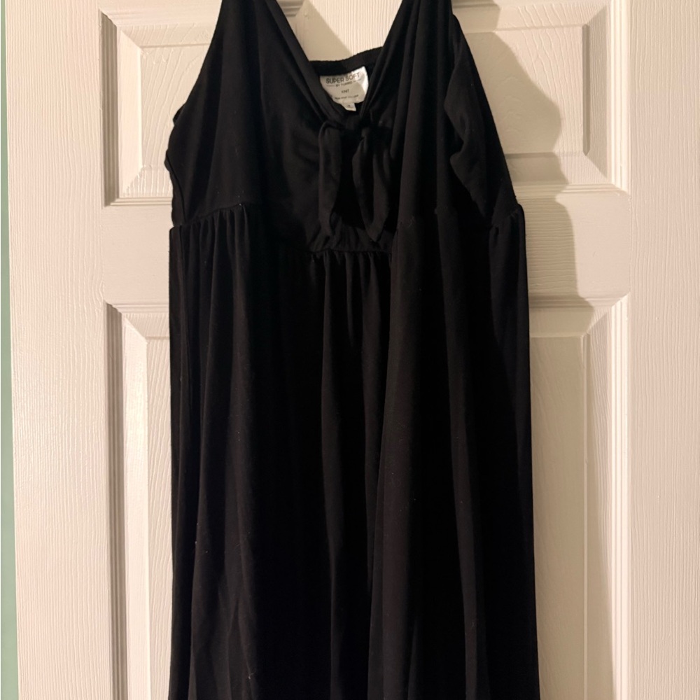Torrid Women’s Black Tie Knot Black Baby Doll Tank A-Line Dress